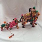 Vintage Indian Rajasthani Fabric Elephant Collection - Folk Art