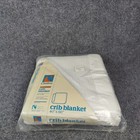 Vintage Carter s Thermal Baby Crib Blanket Waffle Weave Satin Trim White New