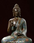 8 1  Old Cloisonne Enamel Bronze Sakyamuni Shakyamuni Amitabha Buddha Statue