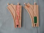 Lot  2  Wooden Toy Train Track Pieces Thomas Brio Switch Tracks  Pre-owned