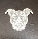 Sugar Skull Pit Bull Charm On An  18 Necklace - New - Free Shipping