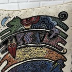 Laurel Burch Throw Pillow Tapestry Cat Dog Once In A Blue Moon Sun Multicolor