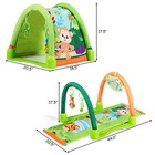 4-in-1 Activity Gym Play Mat Baby Activity Center W 3 Hanging Educational Pets