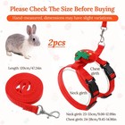 2pcs Bunny Harness And Leash Guinea Pig Leash Rabbit Bunny Leash