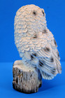 Snowy Owl Resin Figurine On Tree Stump 6  Wildlife Birds Lnc