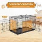 Dog Crate 24 Inch Small Wire Kennel Divider Panel Metal Cages With Double Door