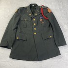 Vintage Us Army Rotc Coat Jacket Green Dress Military Serge Ag-344 41r