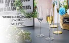 Champagne Flutes  Bride And Groom Wedding Toasting Champagne Glasses Set Of 2