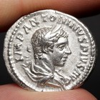Winged Victory Denarius 218ad Ancient Roman Empire Silver Coin Elagabalus Ch Vf