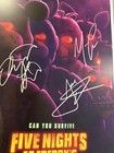 Five Nights At Freddy s Signed Poster Josh Hutcherson  Lillard  Lail 11x17 W coa