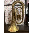 1980 Vintage Brass Baritone Tenor Horn W  Mouthpiece   Original Carry Case Usa