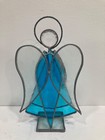 Vintage Stained Glass Angel Free Standing Handcrafted