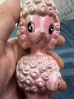 Vintage Kitschy Ceramic Pink Poodle Made In Japan 1950s By Wales Company 