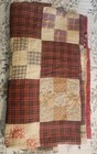Extreme Primitive Grungy Antique Quilt Red Blue Homespun Mix 64   77  Original 