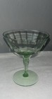 Vintage Green Uranium Stemmed Cocktail Glass One