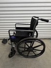 Medline Foldable Manual Wheelchair With 4 Wheels  Black gray