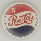 Reproduction Advertising Pepsi 5 Cents Pinback Button