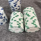 New In Packages Patron Tequila Poker Chips Blue Bee   Green Logo Free Play Cards