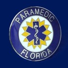 Florida Paramedic Emblem With Retractable Reel Badge With Alligator Clip