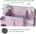 Premium Nursery Organizer And Baby Diaper Caddy   Hanging Pink 