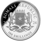 2024 Somalia Elephant With Wmf Berlin Privy Mark 1 Oz Silver Proof Coin