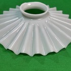 Antique 19th C Milk Glass Ruffled Petticoat Shades 7   