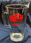 Lucky Beer Glass Pitcher  Heavy-duty  Vintage 70s 80s