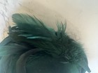 Vintage Charline Of Hollywood Dark Green Felt Hat Feather Veil Mid Century