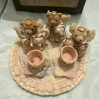Vintage 1997 Popular Imports Inc Angel Bears  Mini Tea Set