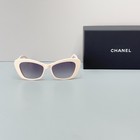 Chanel 5481h White Frame Gray Gradient Lens Cat Eye Sunglasses Italy