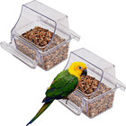 Lot Of 4 Clear Transparent Bird Cage Birds Feeding   Watering Feeder Cups