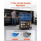 Uimoso Double-sided Rolling Storage Rack With 7 Tiers And 94 Bins