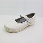 Klogs Ace Womens Size 8 5 White Leather Casual Work Comfort Mary Jane Clog Shoes