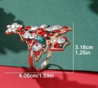 Christmas Tree Ring Rhinestone Fashion Jewelry New Free Ship Adjustable 