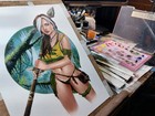 8 5x11  Rogue Savageland  Rm 006  Original Pinup Girl By Alex Miranda