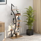 6 Tier 9 Potted Metal Plant Stand Rack Curved Stand Holder Display Shelf W  Hook