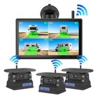 Magnetic Solar Wireless 4x Backup Camera Kit 7   Dvr 1080p For Rv Trailer Truck