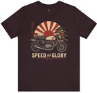 Vintage Japanese Cafe Racer Motorcycle T Shirt Retro Speed And Glory Biker Tee