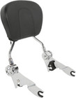 Adjustable Sissy Bar Passenger Backrest W pad Fits For Harley Touring Road King 