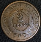 1864 2-cent Coin - About Good To Good  Free Shipping 