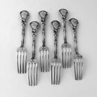 Versailles 6 Regular Forks Set Gorham Sterling Silver 1888 Mono Fkl