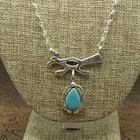 Turquoise Sterling Silver Dashing Roadrunner Pendant