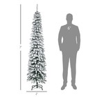 Homcom 7  Tall Unlit Snow-flocked Artificial Christmas Tree  Green