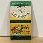 Feature Matchbook Nick Beni   s Anchor Inn Cocktail Lounge Vintage Full Unstruck