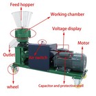 220v Farm Feed Granulator 8mm Plate Feed Pellet Mill Machine 4roller 150-200kg h