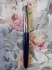 Parker Frontier Steel Cap  Blue Rubber Barrel Fountain Pen Medium Nib Uk 
