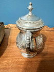 Antique Ornate Silver-plated Sugar Bowl With Lid   Dble Handles    Victorian Style