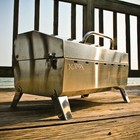 Kuuma Stow N  Go 160 Portable Stainless Steel Charcoal Grill W  Foldable Legs