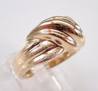 Antique 14k Yellow Gold Plated Silver Love Knot Ring Estate Anniversary Band