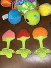 Lot Of 13 Baby Toys Rattles Teething Various Brands Sizes Plush Stacking Blocks